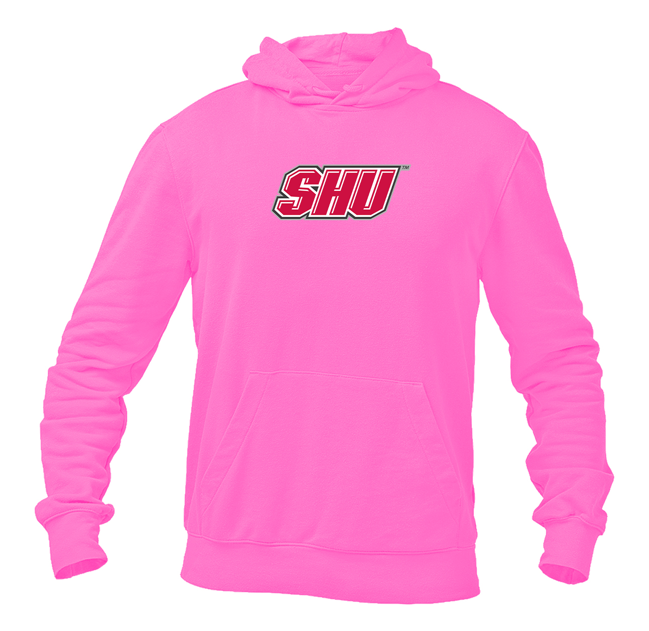 Men's Sacred Heart Pioneers Logo Gildan  Heavy Blend Hooded Sweatshirt
