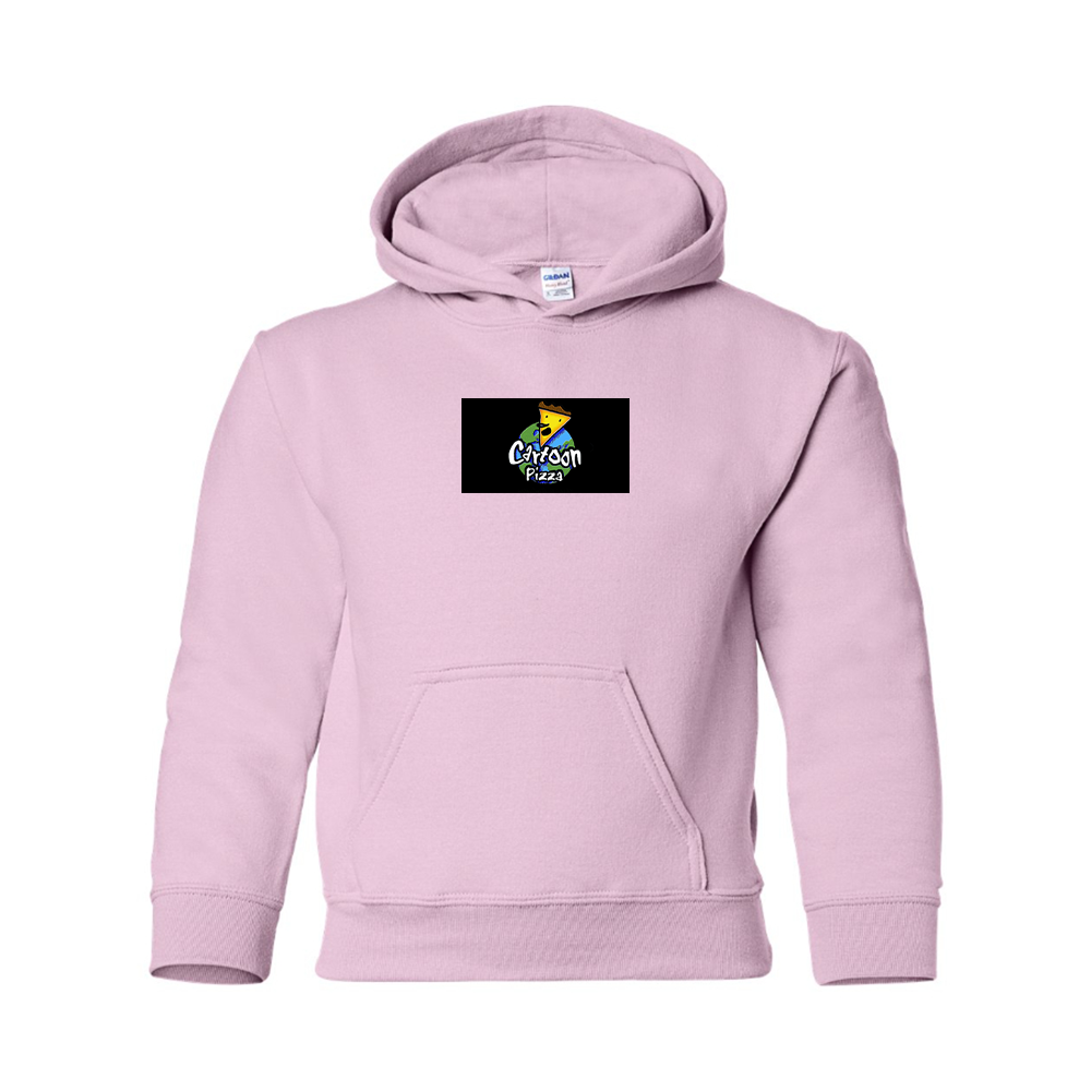 Youth Cartoon Pizza Logo Pullover Hoodie