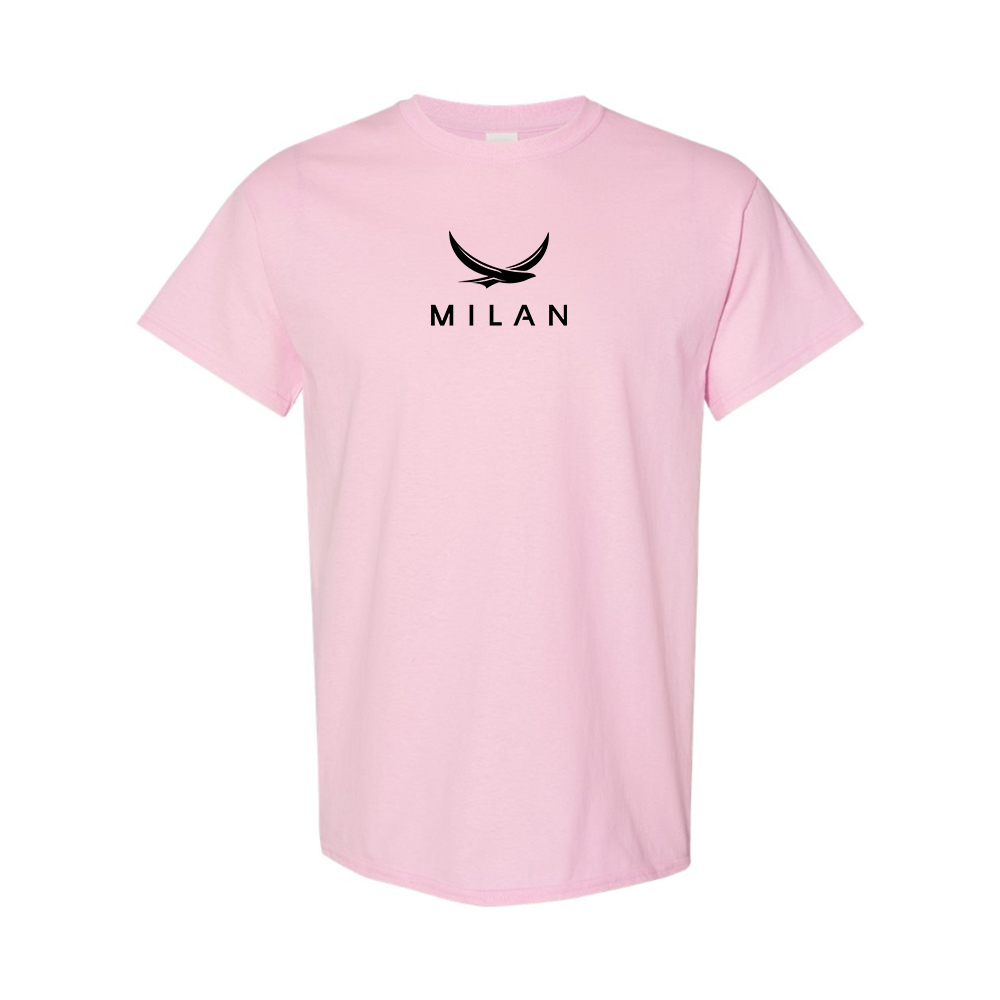 Men's Milan Red Logo Cotton T-Shirt