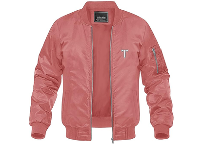Men's Troy Trojans Lightweight Bomber Jacket Windbreaker Softshell Varsity Jacket Coat
