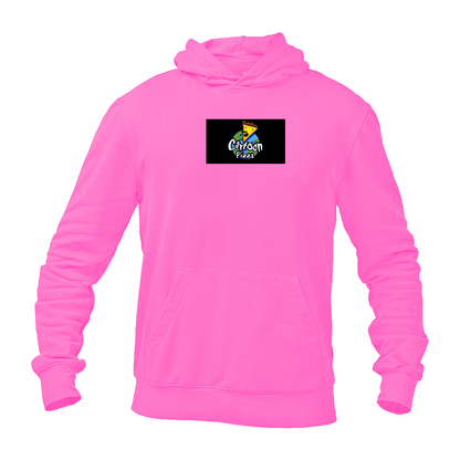 Men's Cartoon Pizza Logo Pullover Hoodie