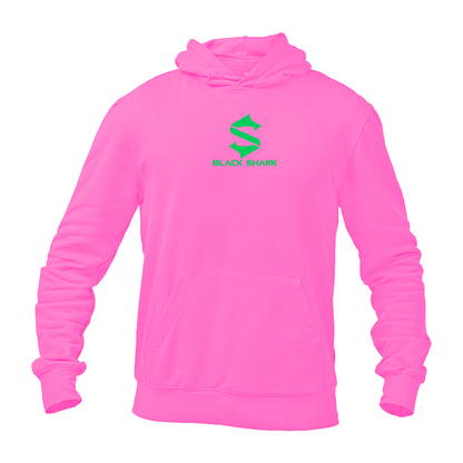 Men's Black Shark Logo Pullover Hoodie