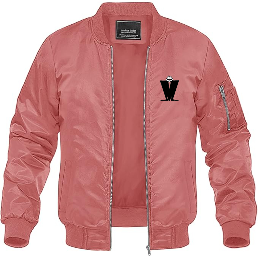 Men's Madness Logo Lightweight Bomber Jacket Windbreaker Softshell Varsity Jacket Coat
