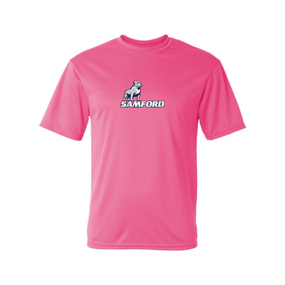 Men's Samford Bulldogs Logo Polyester T-Shirt