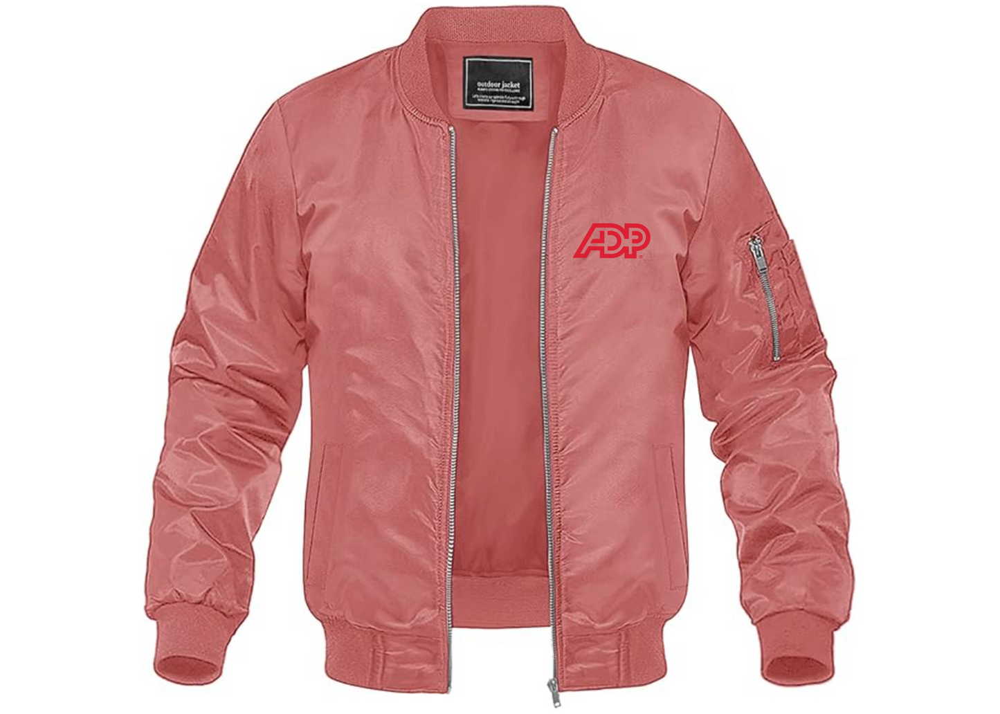 Men's ADP Logo Lightweight Bomber Jacket Windbreaker Softshell Varsity Jacket Coat