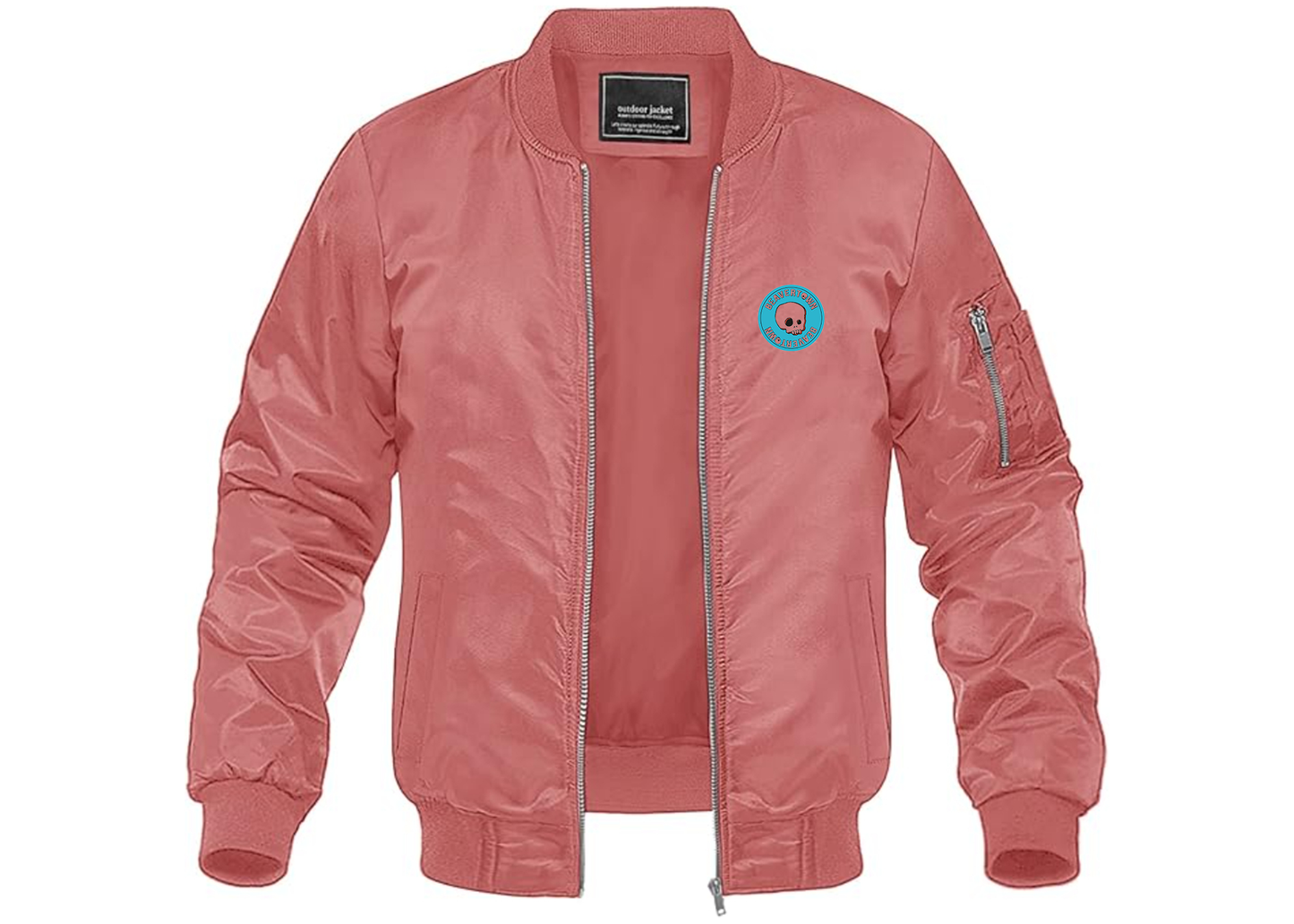 Men's Beavertown Brewery Lightweight Bomber Jacket Windbreaker Softshell Varsity Jacket Coat