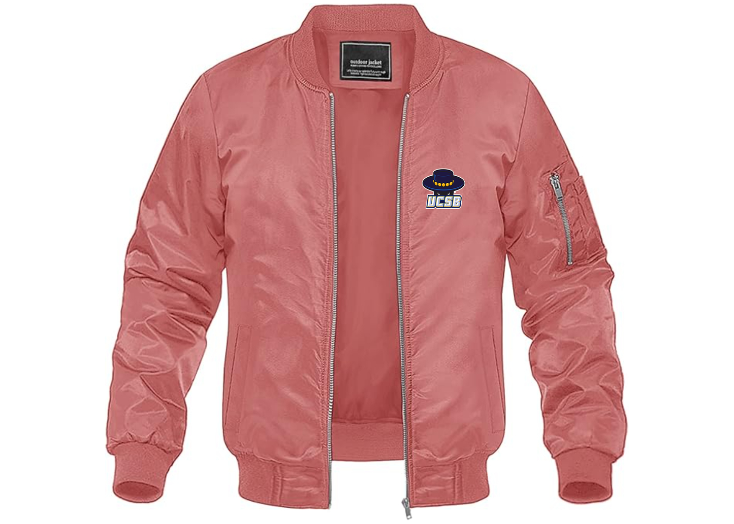Men's UCSB Gauchos Lightweight Bomber Jacket Windbreaker Softshell Varsity Jacket Coat