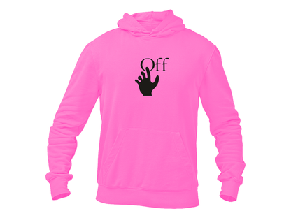 Men's Off-White Hand Gildan  Heavy Blend Hooded Sweatshirt
