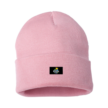 Cartoon Pizza Logo Beanie Hat