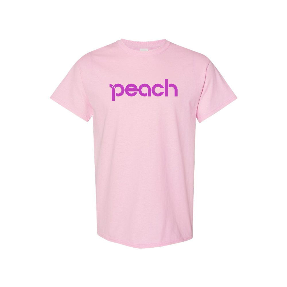 Men's Peach Aviation Logo Cotton T-Shirt