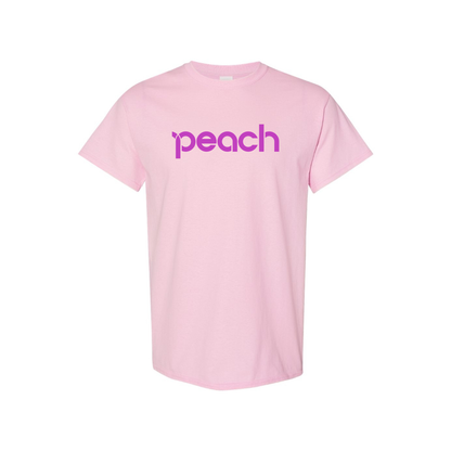 Men's Peach Aviation Logo Cotton T-Shirt