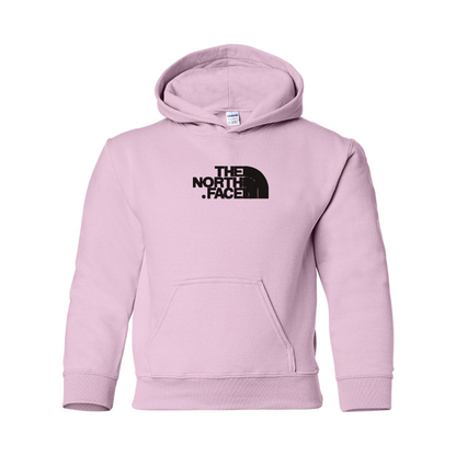Youth The North Face Black Logo white Pullover Hoodie