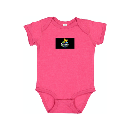 Cartoon Pizza Logo Baby Romper Onesie