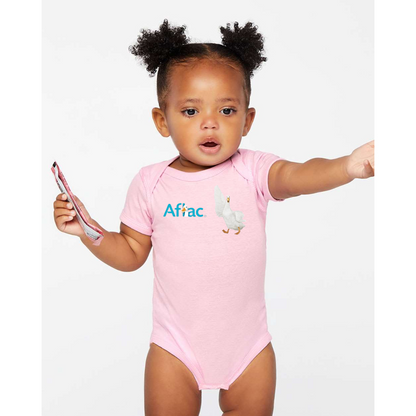 Aflac Logo and Duck  Rabbit Skins Infant Baby Rib Bodysuit