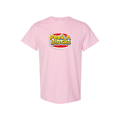 Men's Peek A Blocks Logo Cotton T-Shirt