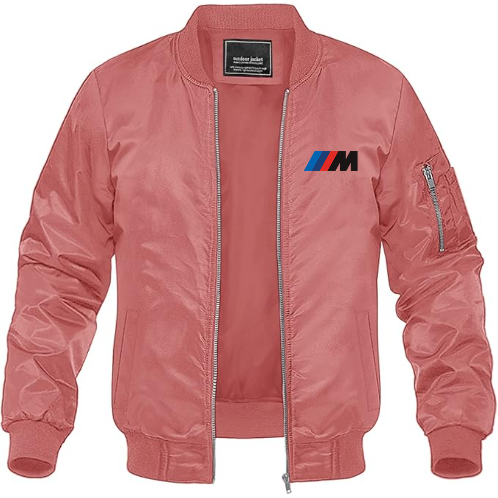 BMW M Logo Lightweight Bomber Jacket Windbreaker Softshell Varsity Jacket Coat (Copy)