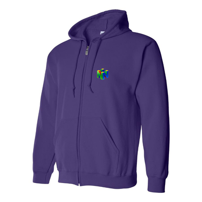 Men's    Nintendo N64   Logo Zipper Hoodie