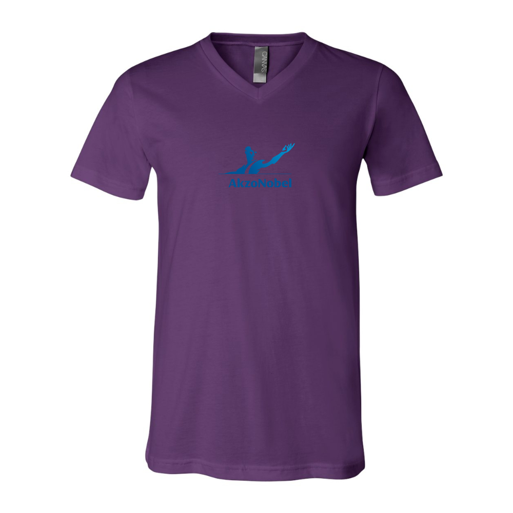 AkzoNobel Logo BELLA  CANVAS - Jersey V-Neck T-Shirt