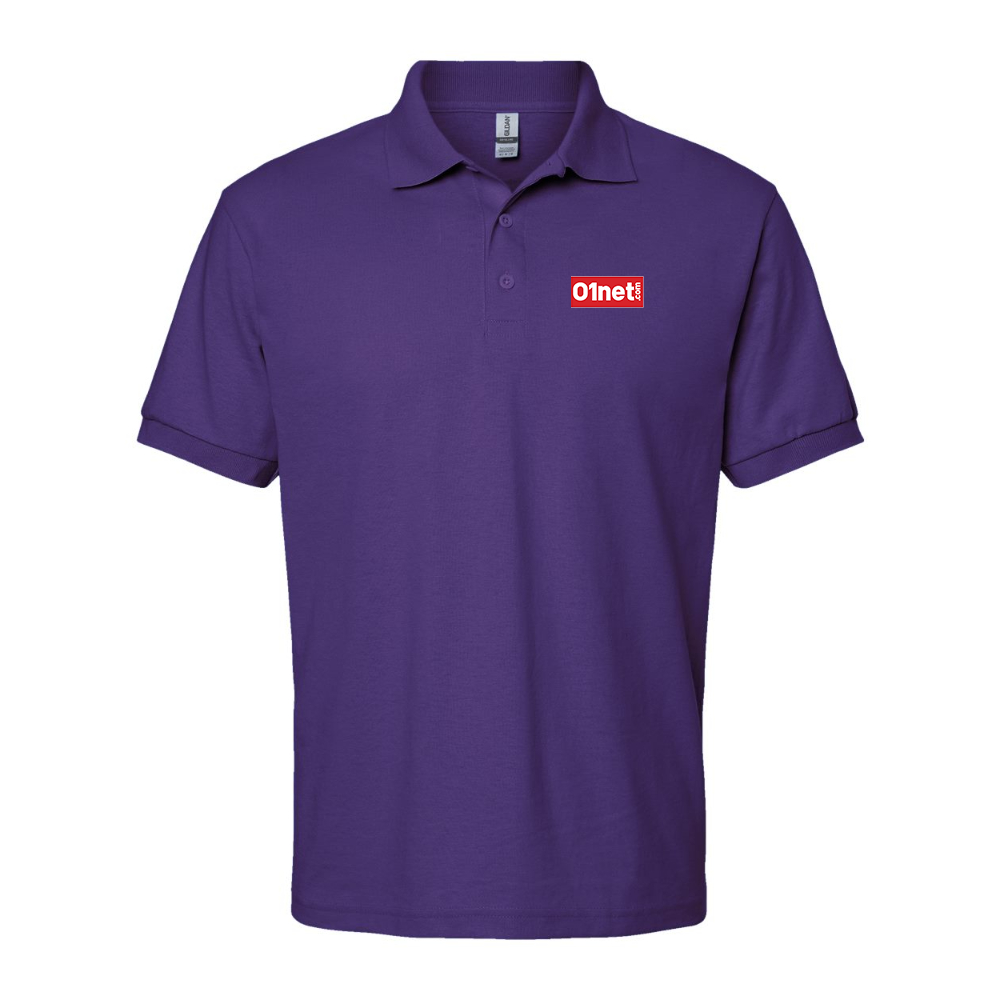 Men's  01net Logo Gildan Dry Blend Jersey Polo
