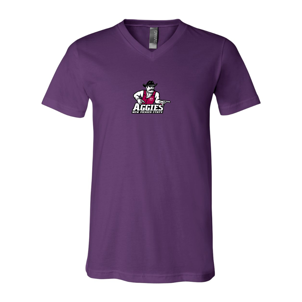 Aggies New Mexico State Logo BELLA  CANVAS - Jersey V-Neck T-Shirt