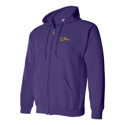 Men's Les Simpson Logo Zipper Hoodie