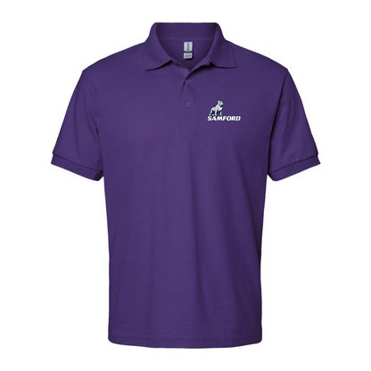 Men's Samford Bulldogs Logo Gildan Dry Blend Jersey Polo