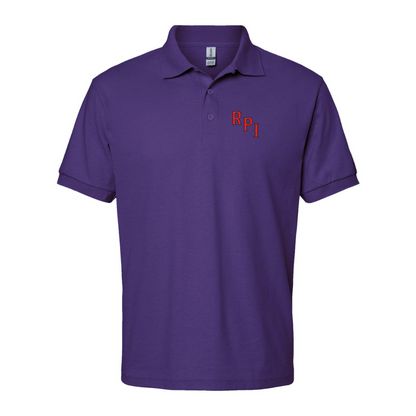 Men's RPI Engineers Logo Gildan Dry Blend Jersey Polo