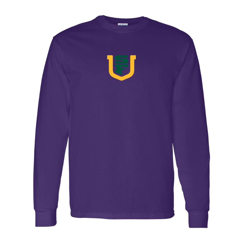 Men's San Francisco Dons Logo Gildan Heavy Cotton Long Sleeve T-Shirt