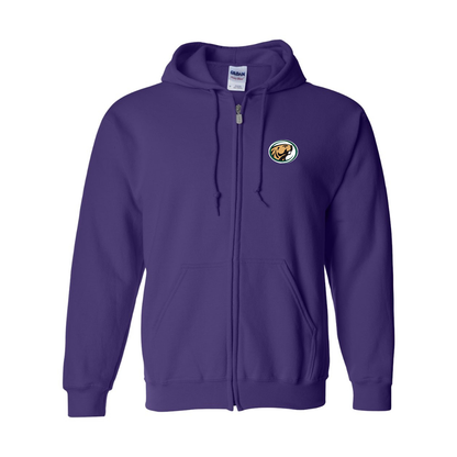Men's  Bemidji State Beavers Gildan  Heavy Blend Full Zip Hooded Sweatshirt