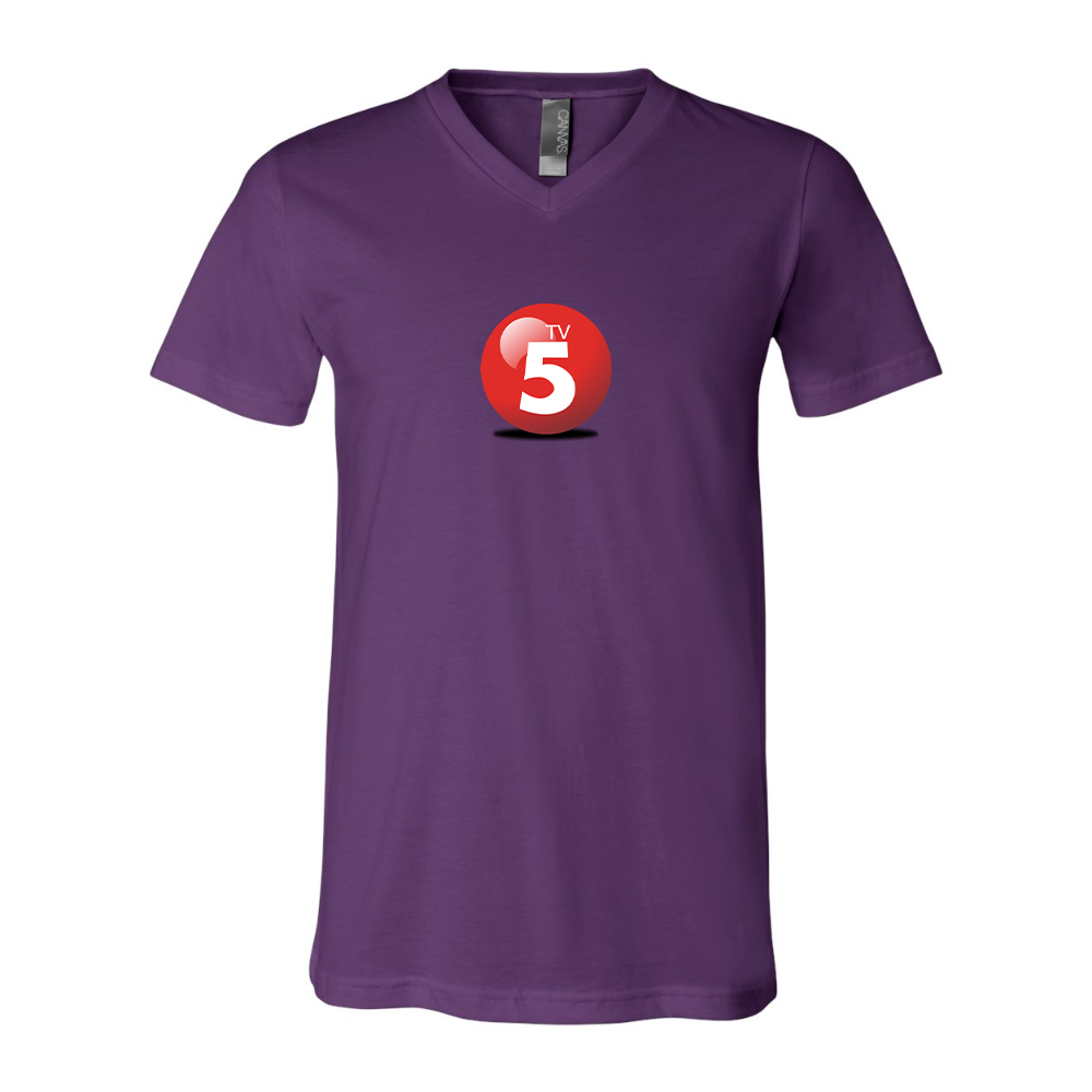 ABC TV5 Logo BELLA  CANVAS - Jersey V-Neck T-Shirt