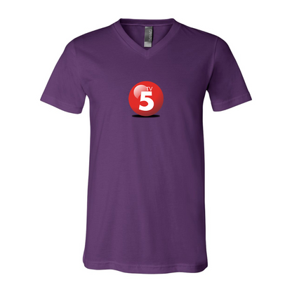 ABC TV5 Logo BELLA  CANVAS - Jersey V-Neck T-Shirt