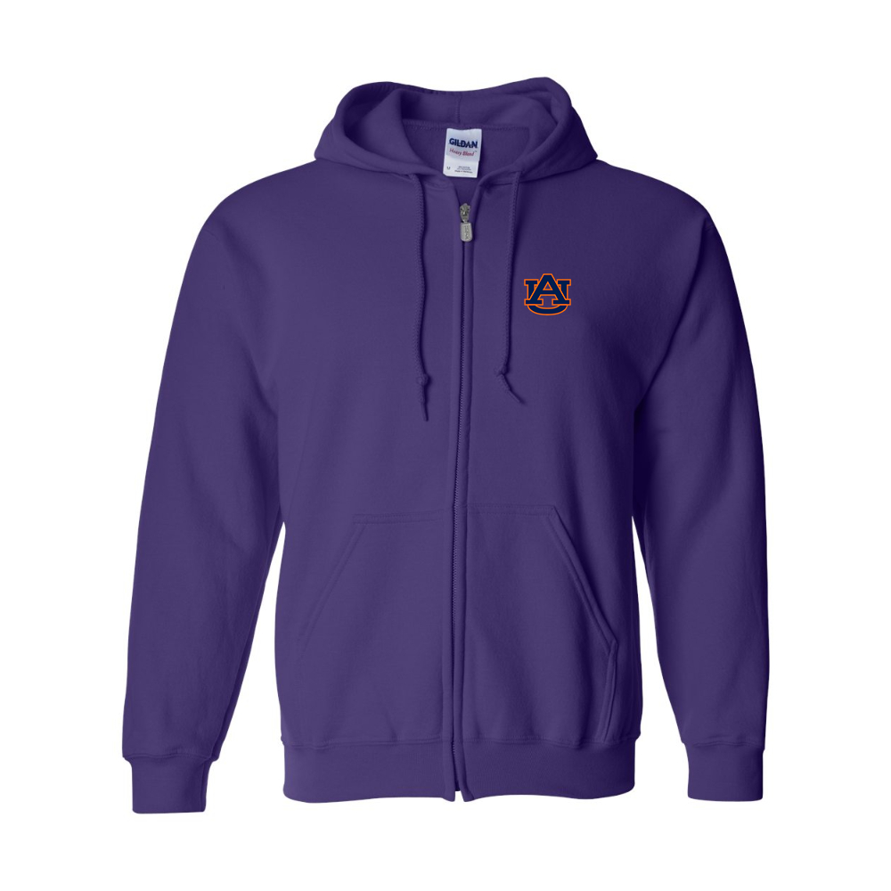 Men's  Auburn Tigers  Gildan  Heavy Blend Full Zip Hooded Sweatshirt