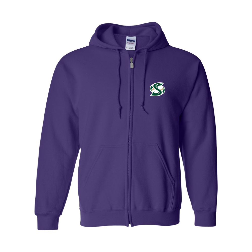 Men's Sacramento State Hornets Logo  Gildan  Heavy Blend Full Zip Hooded Sweatshirt