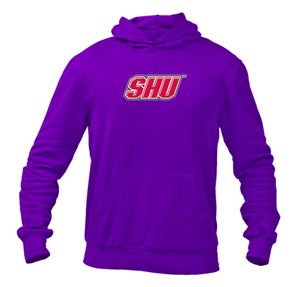 Men's Sacred Heart Pioneers Logo Gildan  Heavy Blend Hooded Sweatshirt