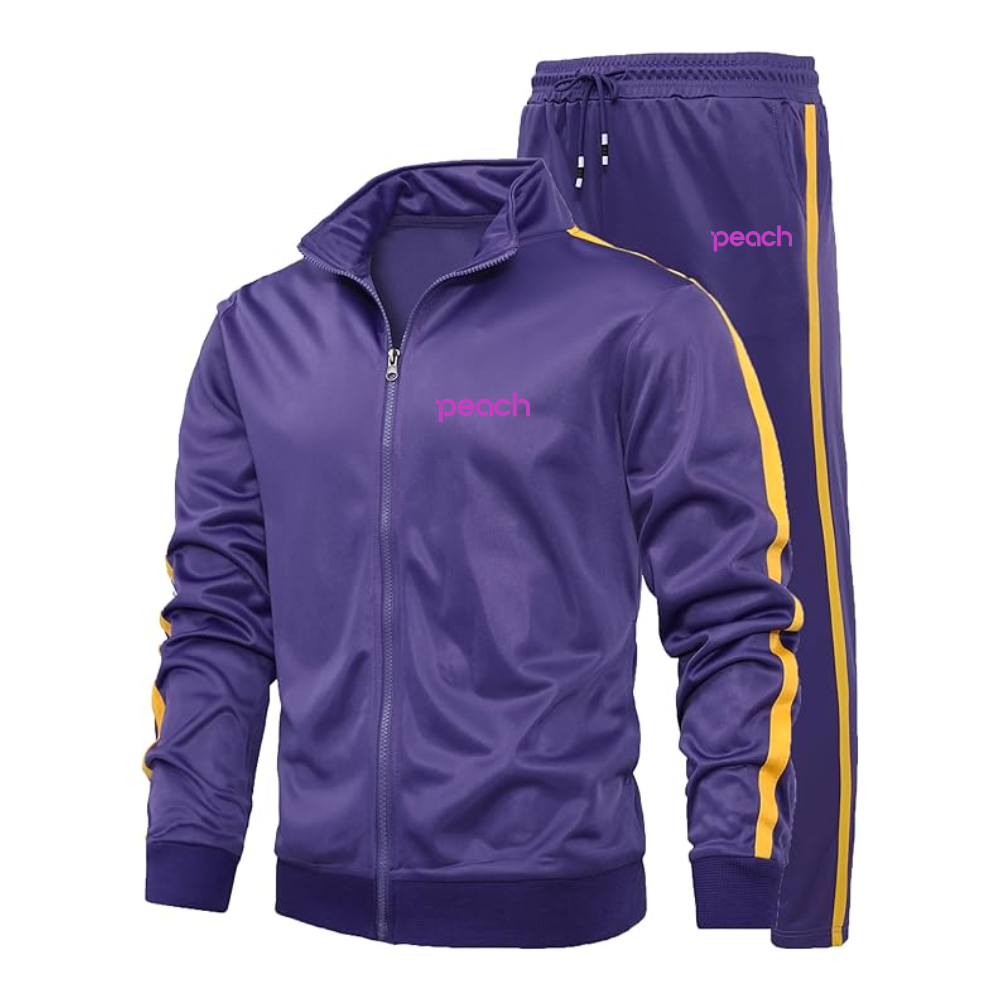 Men's Peach Aviation Logo Dri-Fit TrackSuit