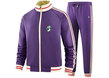Men's Utah Valley Wolverines Tracksuit with Bold Striped Accents and Zippered Front Athletic Wear