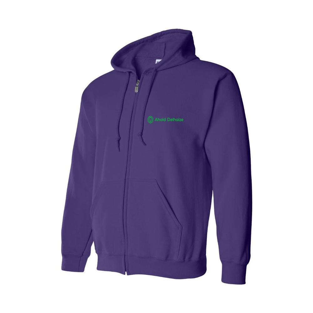 Men's Ahold Delhaize Vertical Logo  Zipper Hoodie