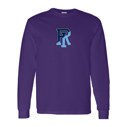 Men's Rhode Island Rams Logo Gildan Heavy Cotton Long Sleeve T-Shirt