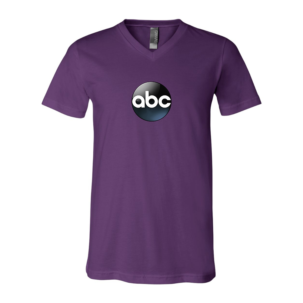 Abc Logo BELLA  CANVAS - Jersey V-Neck T-Shirt