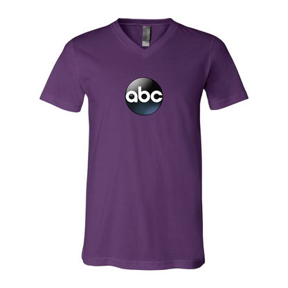 Abc Logo BELLA  CANVAS - Jersey V-Neck T-Shirt
