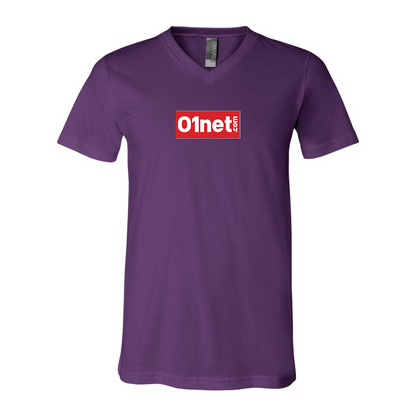 01net Logo BELLA  CANVAS - Jersey V-Neck T-Shirt