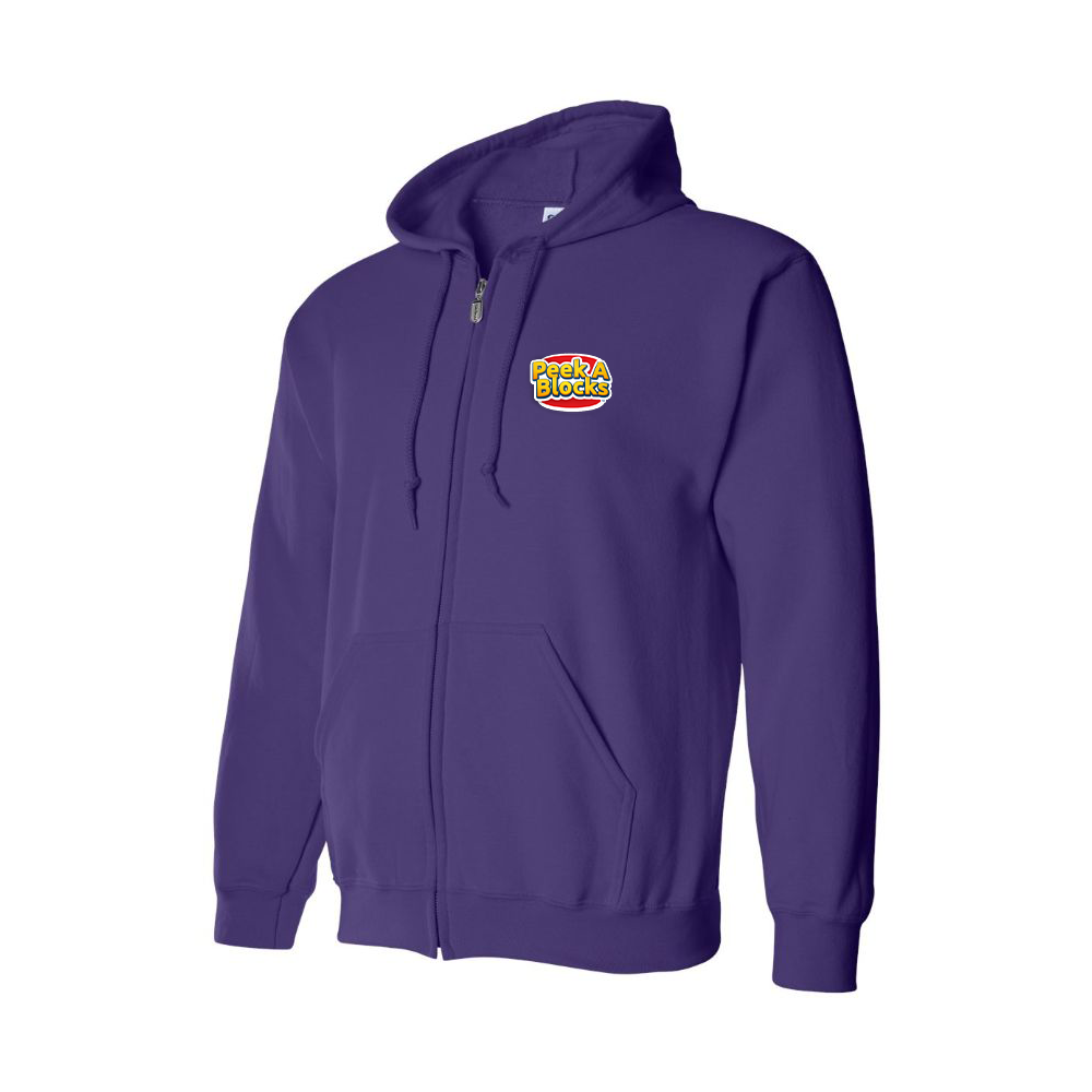 Men's Peek A Blocks Logo Zipper Hoodie