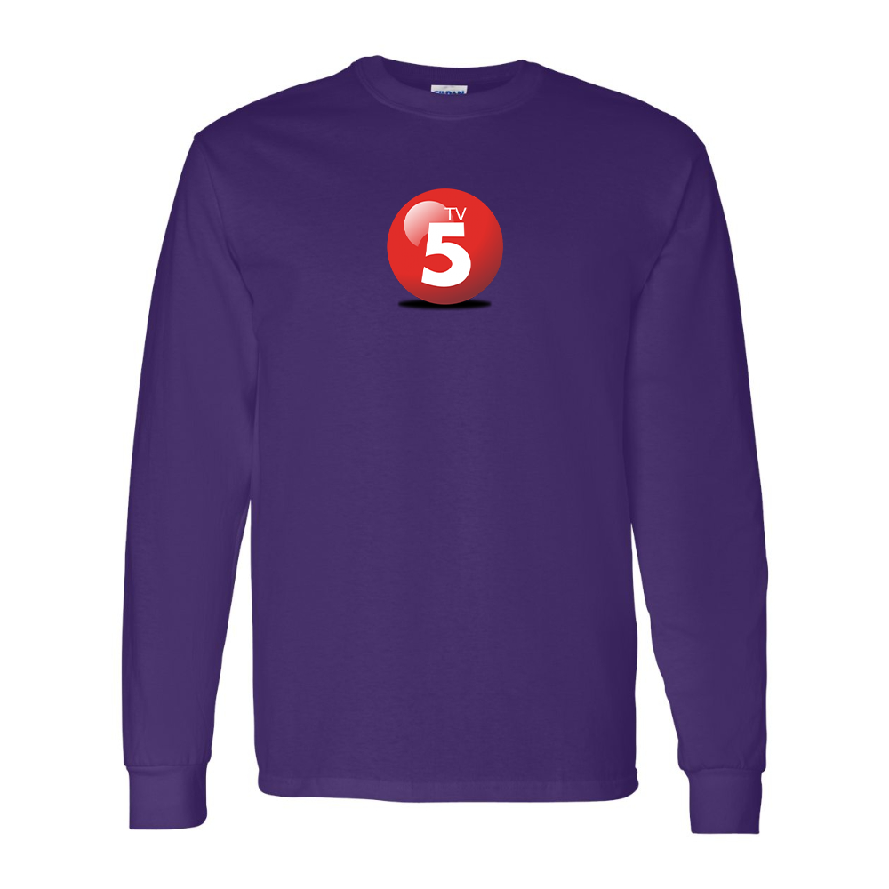 Men's ABC TV5 Logo Gildan Heavy Cotton Long Sleeve T-Shirt