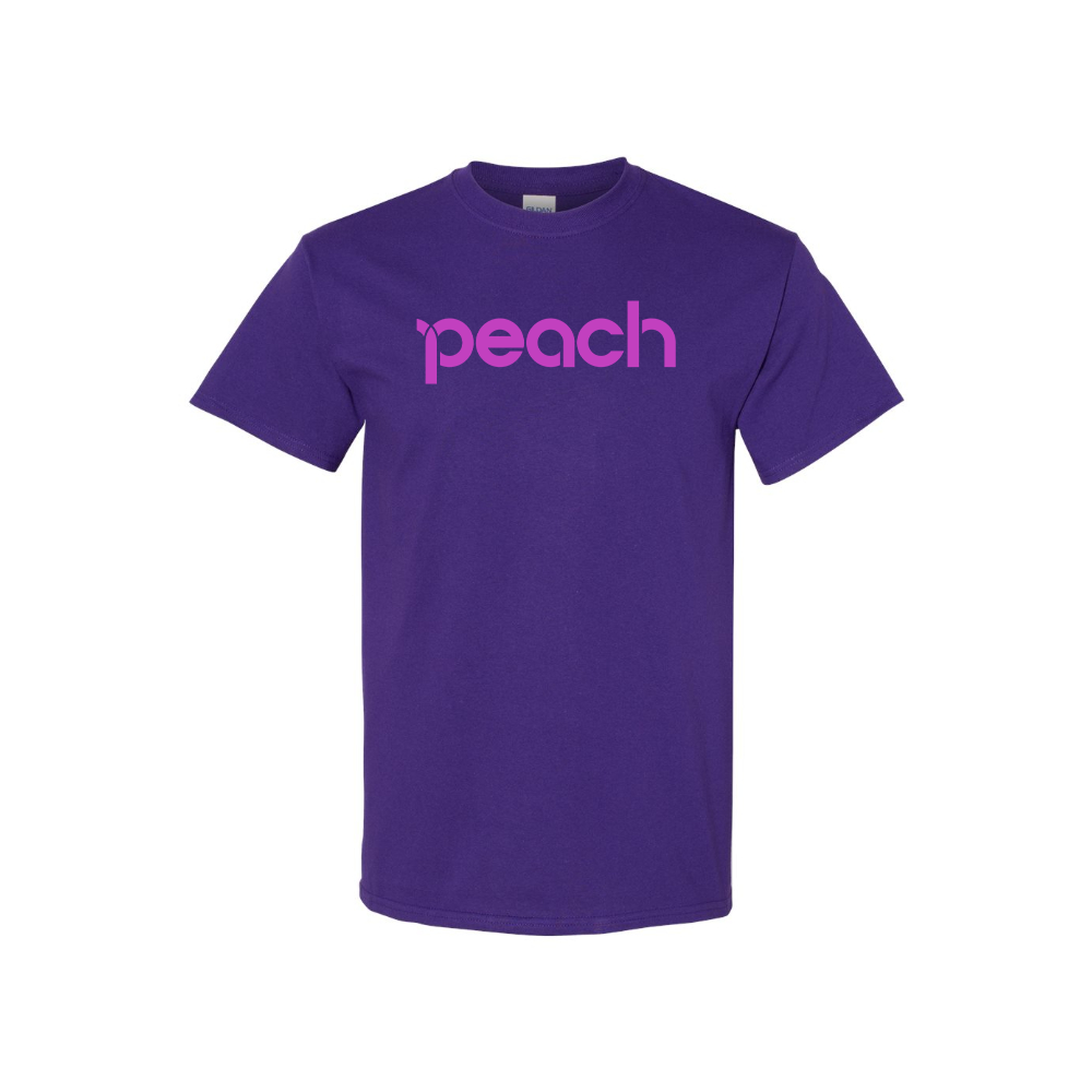 Men's Peach Aviation Logo Cotton T-Shirt