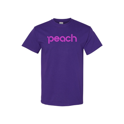 Men's Peach Aviation Logo Cotton T-Shirt