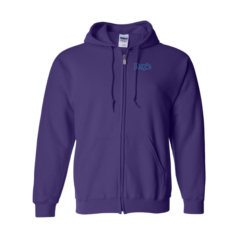 Men's People Magazine Logo Gildan  Heavy Blend Full Zip Hooded Sweatshirt