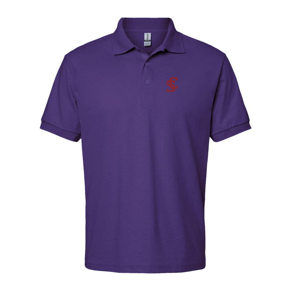 Men's Santa Clara Broncos Logo Gildan Dry Blend Jersey Polo