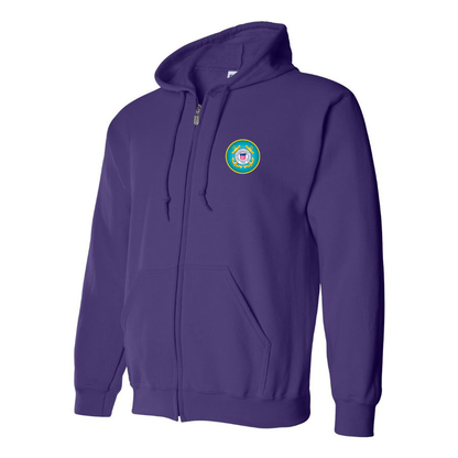Men's Coast Guard Logo Zipper Hoodie