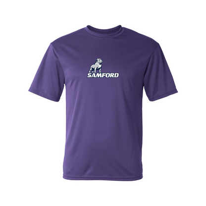 Men's Samford Bulldogs Logo Polyester T-Shirt