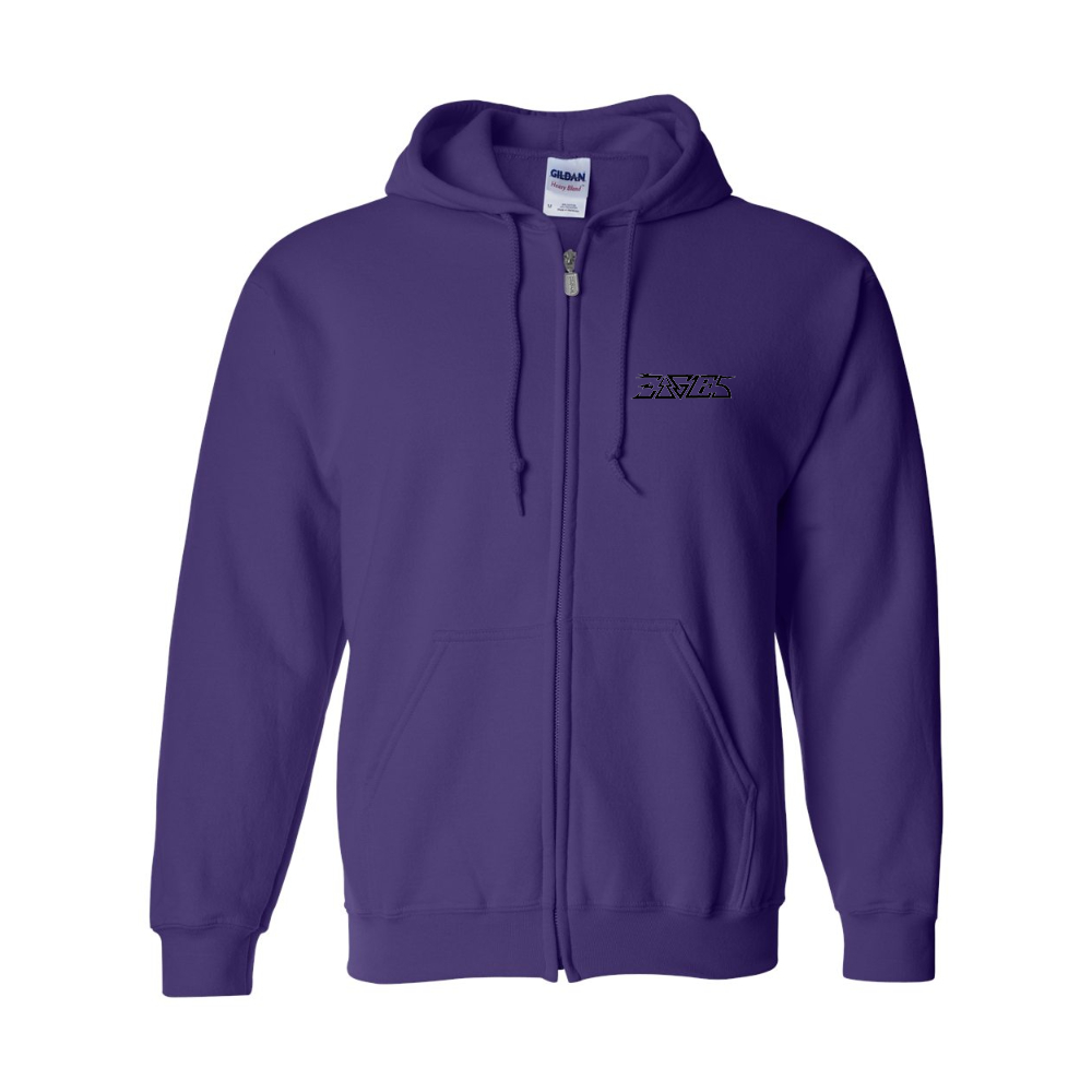 Men's Eagles Gildan  Heavy Blend Full Zip Hooded Sweatshirt